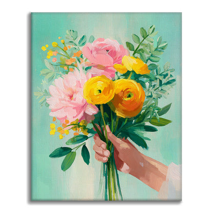 Regalo floral - Pintar por números