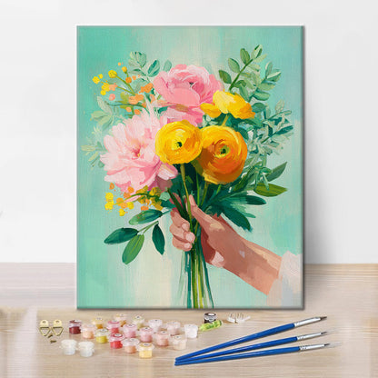 Regalo floral - Pintar por números