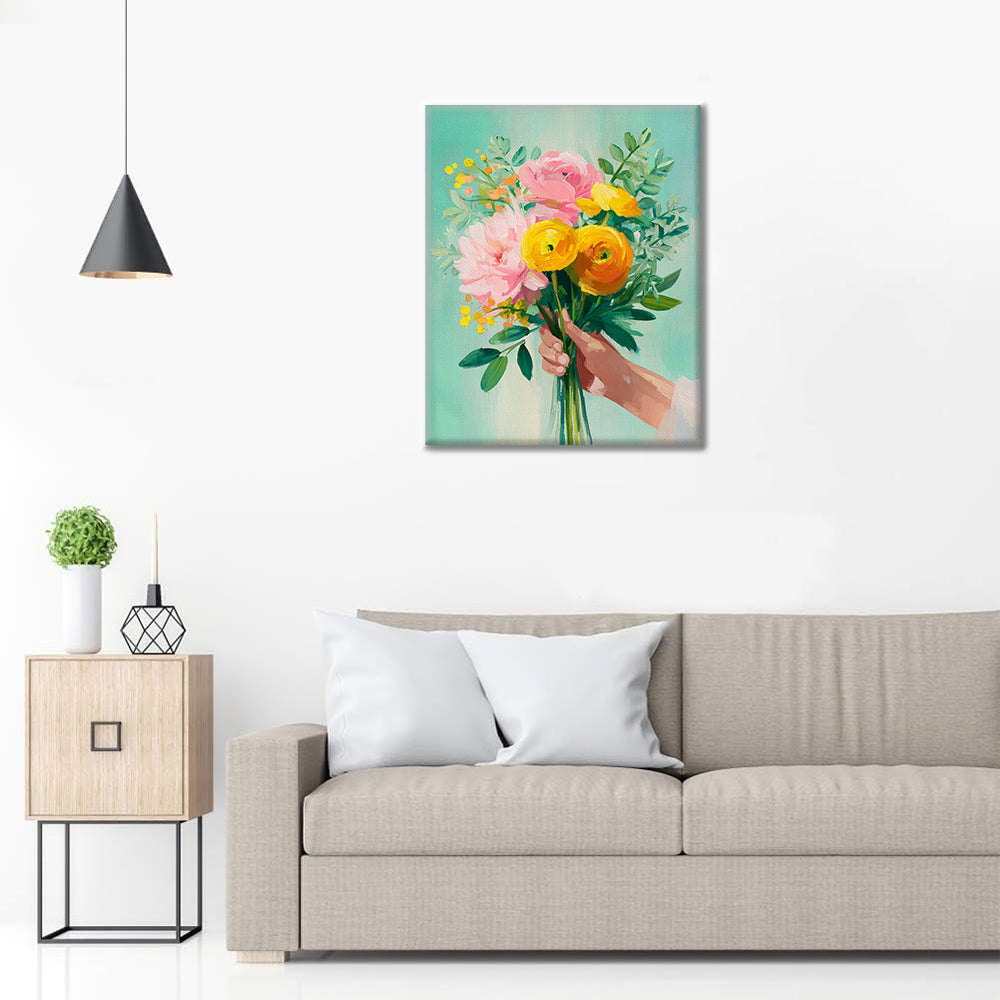 Regalo floral - Pintar por números