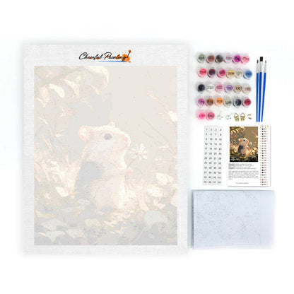 Flores y ratón - Pintar por números