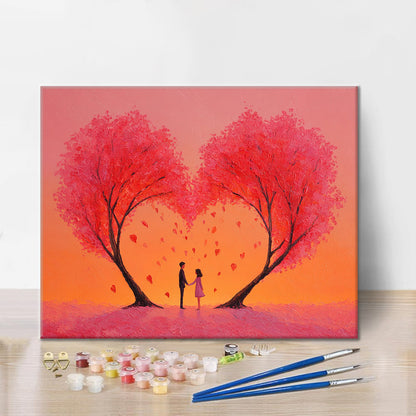 El abrazo del corazón - Pintar por números