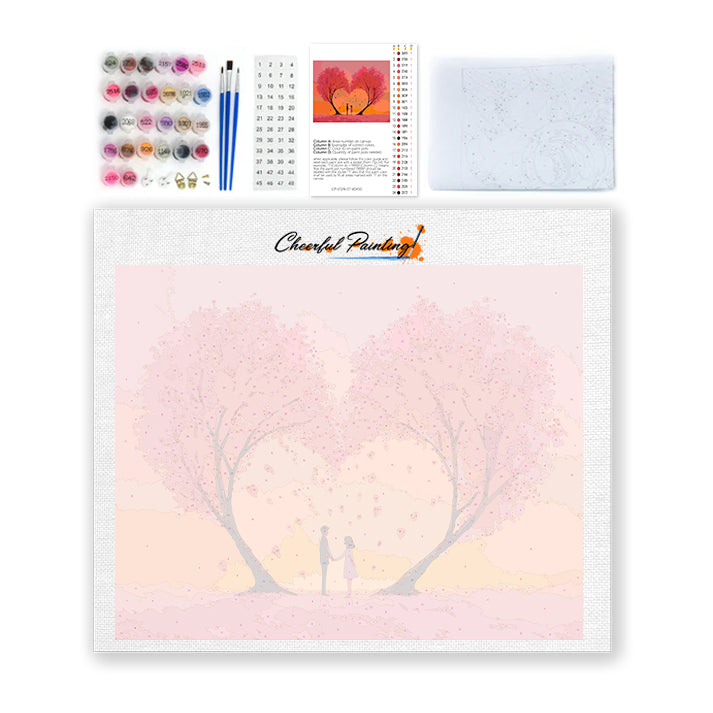 El abrazo del corazón - Pintar por números