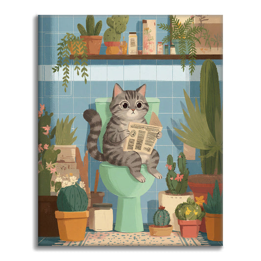 Kitty Leeendo - Pinta por números