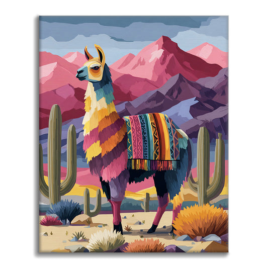 Llama vistiendo - Pintar por números