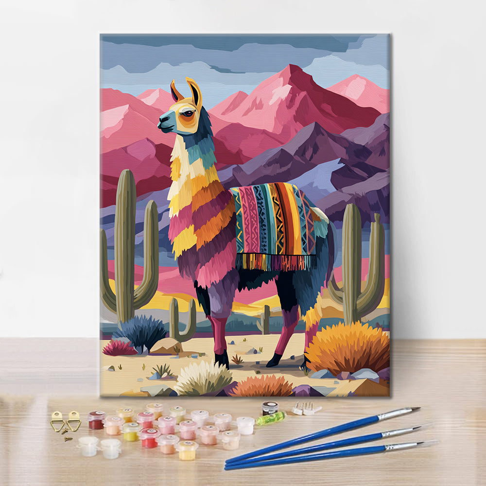 Llama vistiendo - Pintar por números