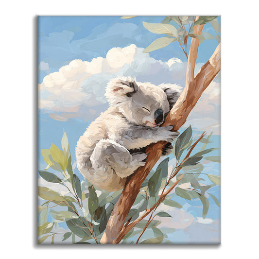 Koala descansando - Pintar por números