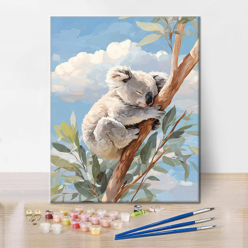 Koala descansando - Pintar por números