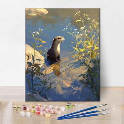 Nutria de río - Pintar por números