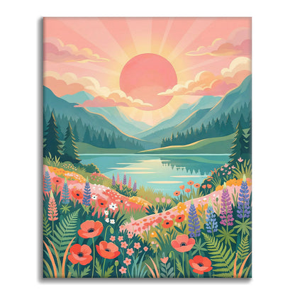 Valle del amanecer - Pintar por números