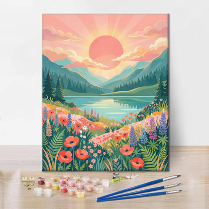 Valle del amanecer - Pintar por números