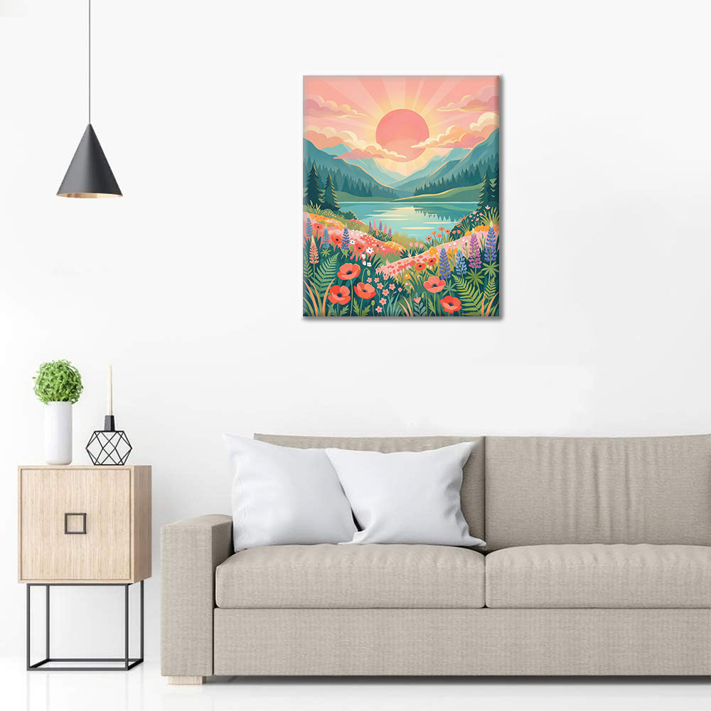 Valle del amanecer - Pintar por números