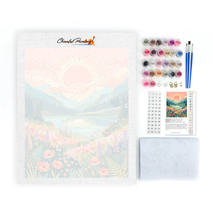 Valle del amanecer - Pintar por números