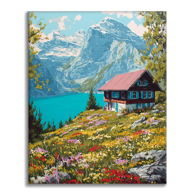 Chalet suizo - Pintar por números