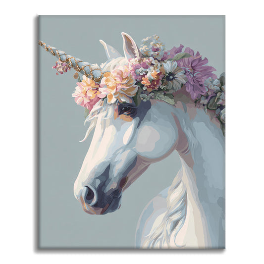 Unicornio blanco - Pintar por números