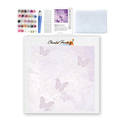 Paisaje onírico violeta - Mini pintura por números