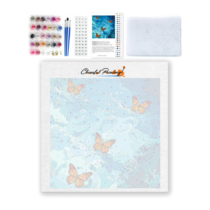 Vuelo Cerúleo - Mini Pintura por números