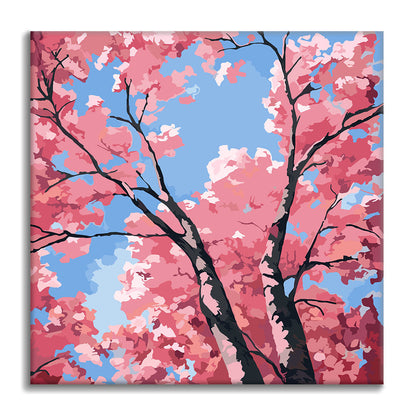 Cielo de flores de cerezo - Mini pintura por números