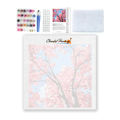 Cielo de flores de cerezo - Mini pintura por números