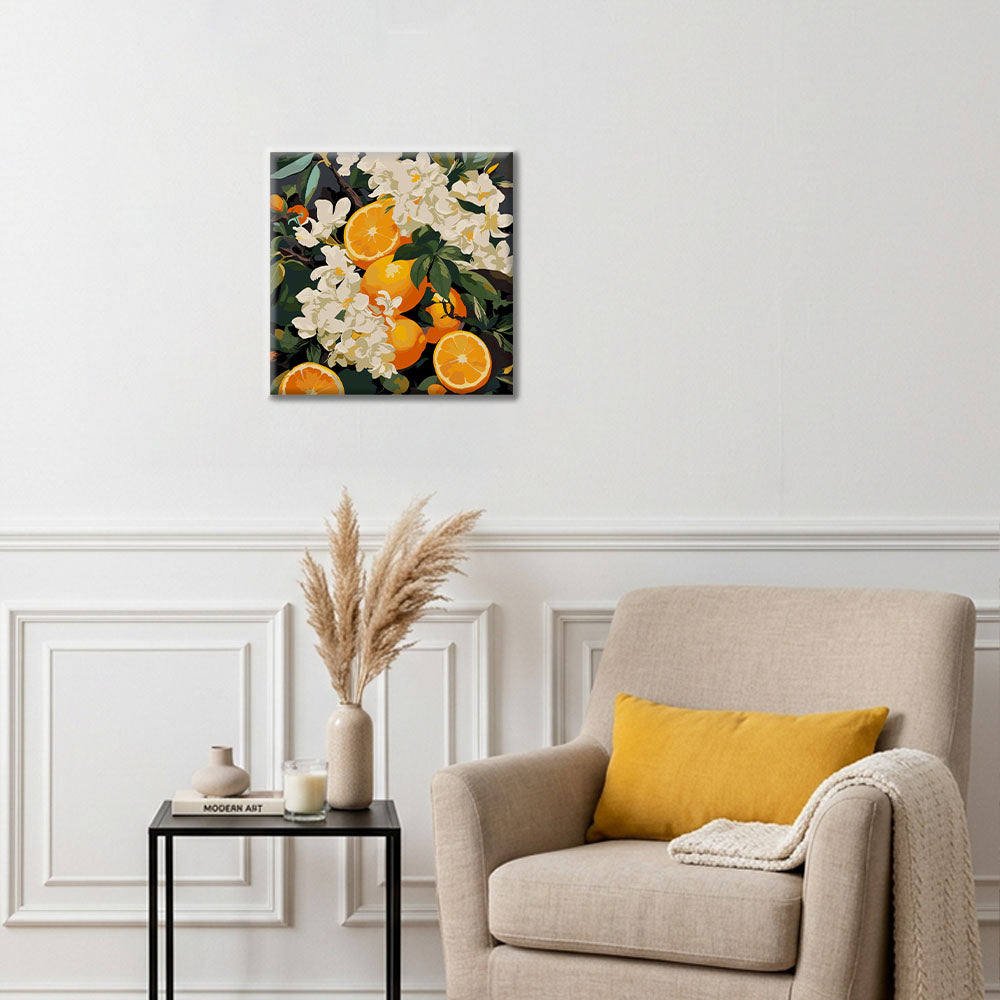 Flor de cítricos - Mini pintura por números