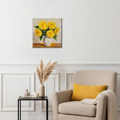 Ramo de margaritas doradas - Mini pintura por números