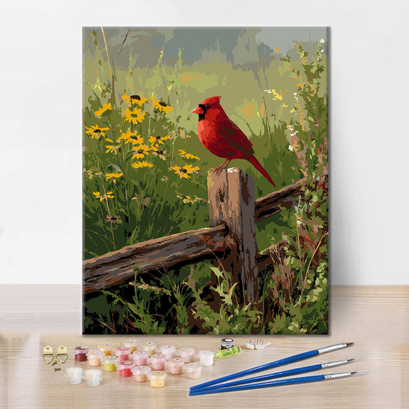 Cardenal campestre - Pintura por números