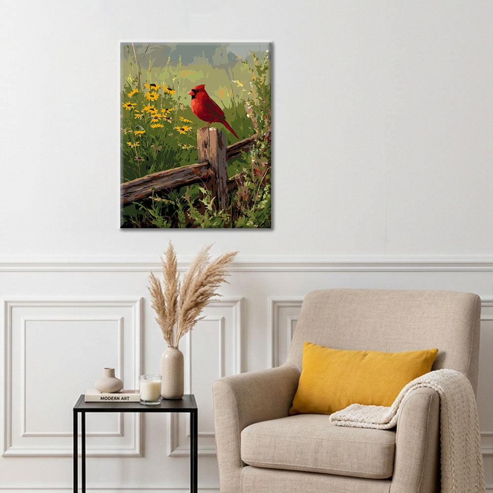 Cardenal campestre - Pintura por números