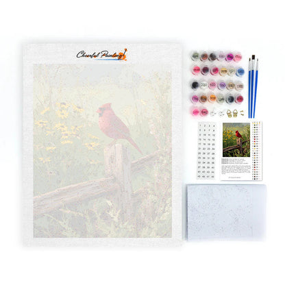 Cardenal campestre - Pintura por números