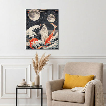 Felinos y la marea - Pintura por números