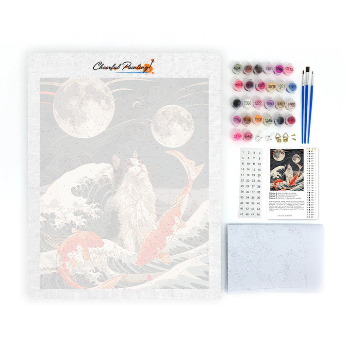 Felinos y la marea - Pintura por números