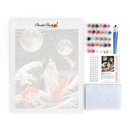 Felinos y la marea - Pintura por números