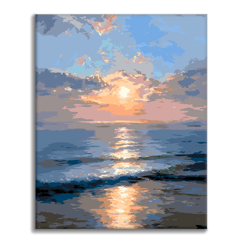 Amanecer en el océano - Pintura por números