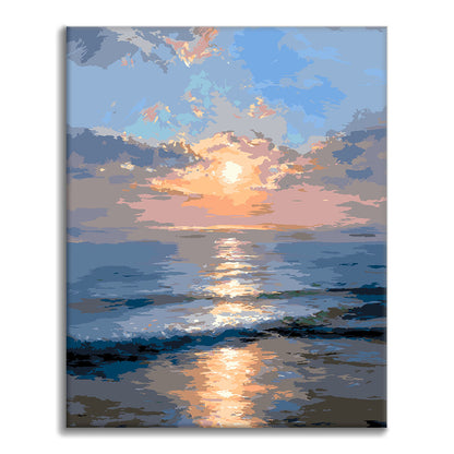 Amanecer en el océano - Pintura por números