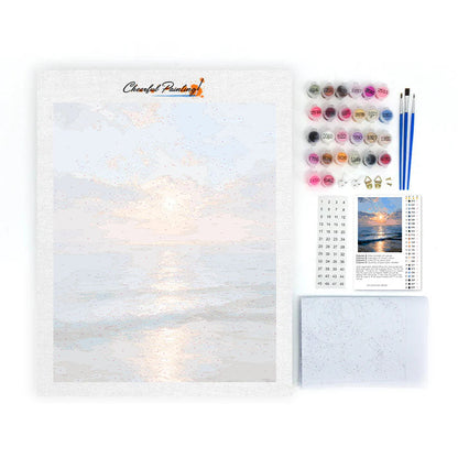 Amanecer en el océano - Pintura por números