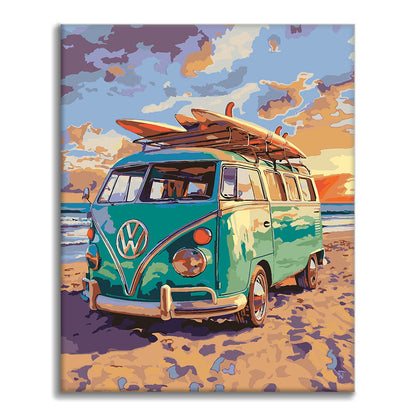 camioneta familiar - Pintar por números