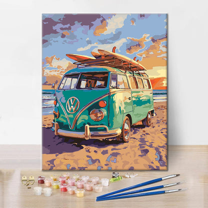 camioneta familiar - Pintar por números