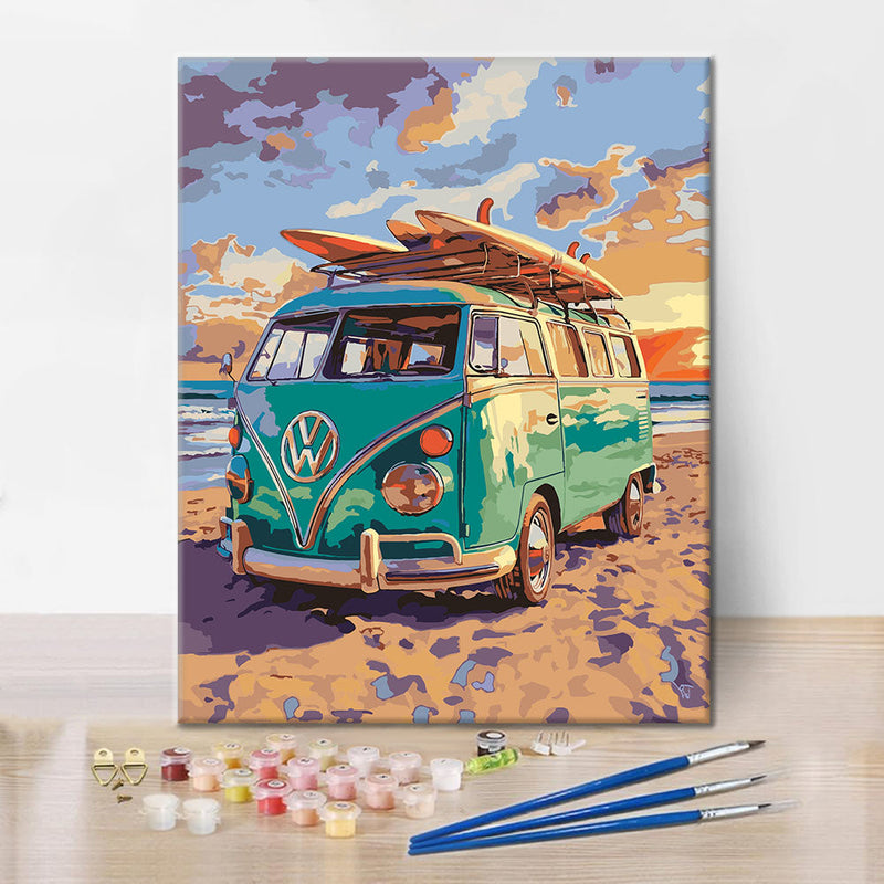 camioneta familiar - Pintar por números