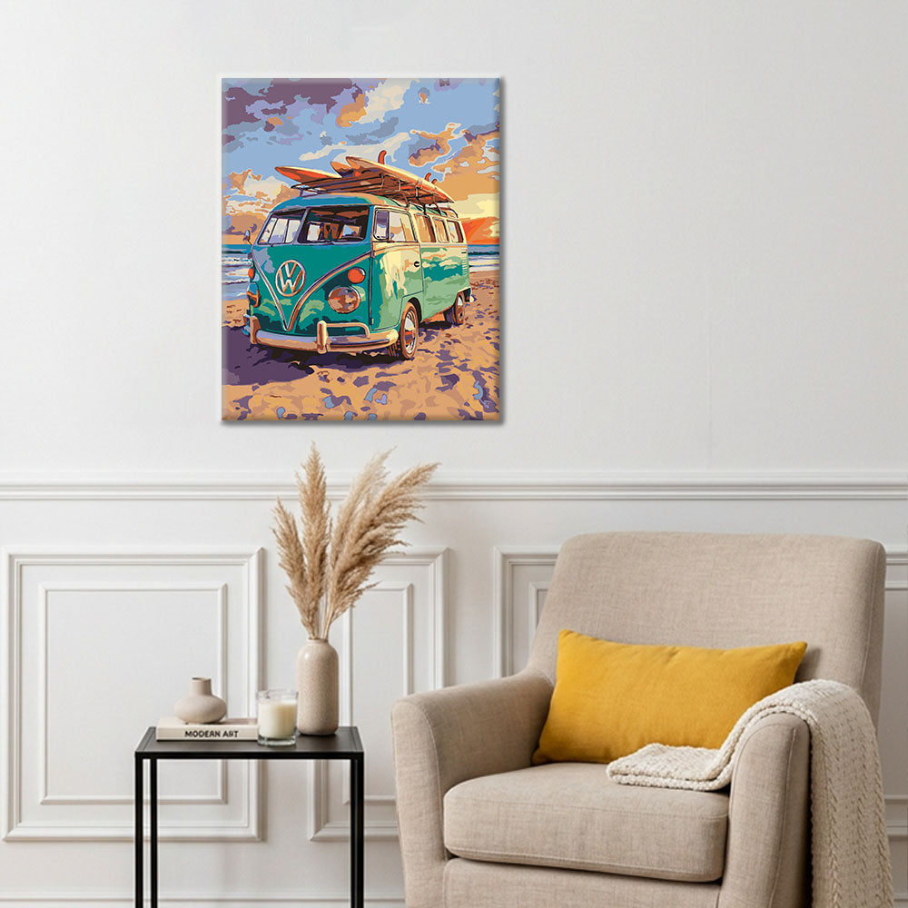 camioneta familiar - Pintar por números