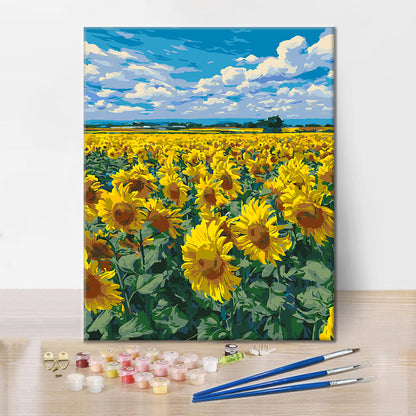 Campo de girasoles - Pintura por números