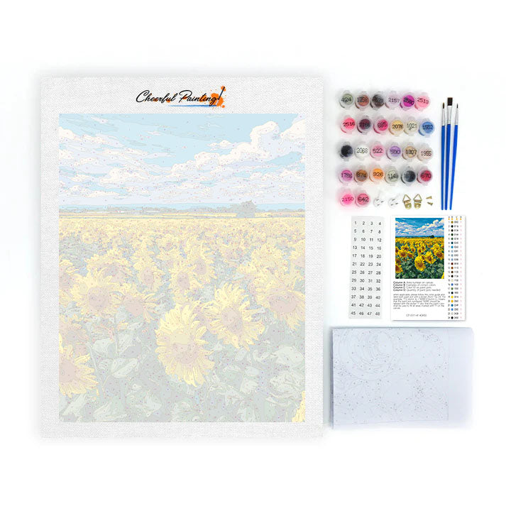 Campo de girasoles - Pintura por números