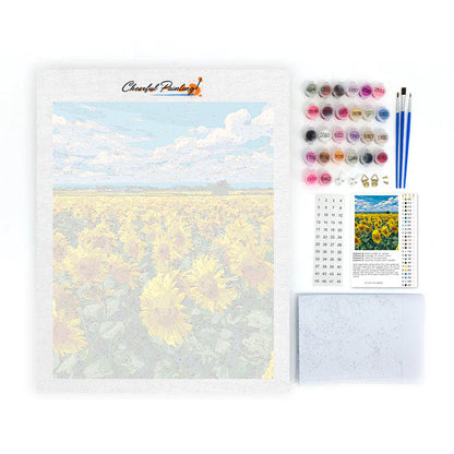 Campo de girasoles - Pintura por números