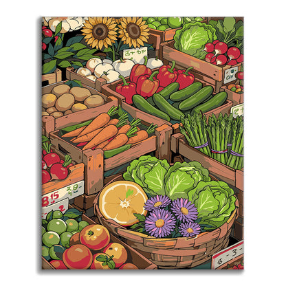 Mercado de Sunny Street III - Pinta por números