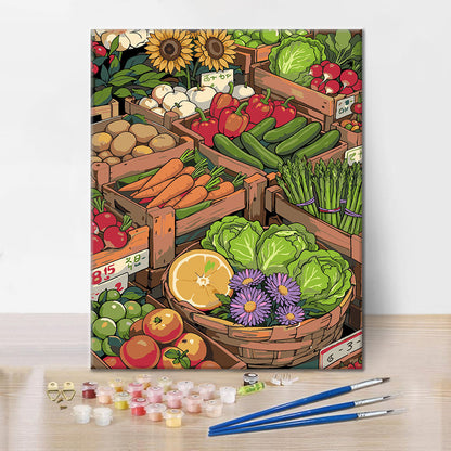 Mercado de Sunny Street III - Pinta por números