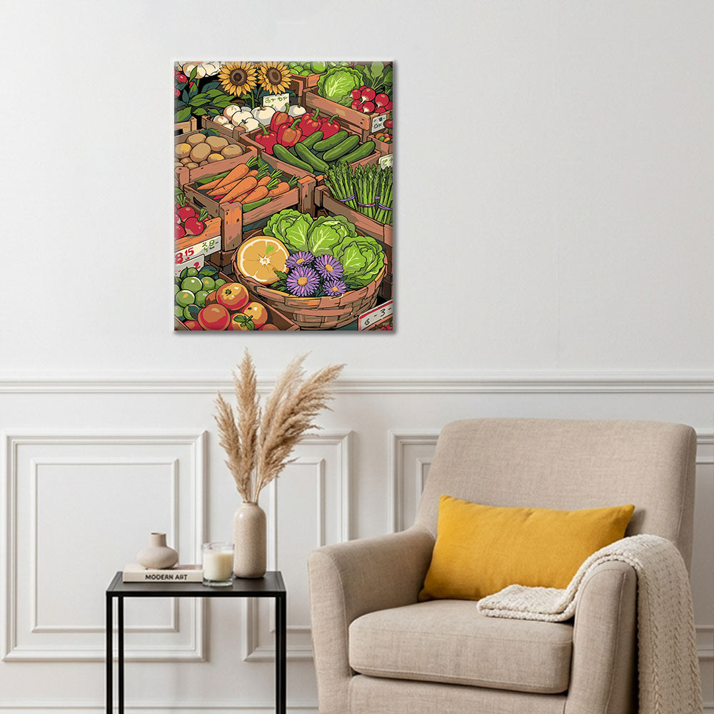 Mercado de Sunny Street III - Pinta por números