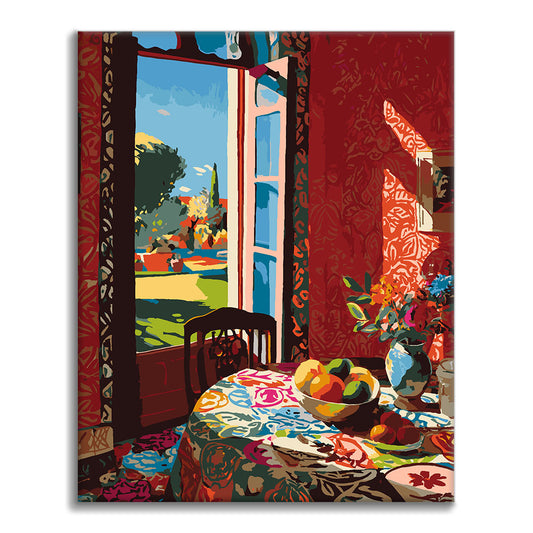 El Comedor Rojo - Pintura por Números