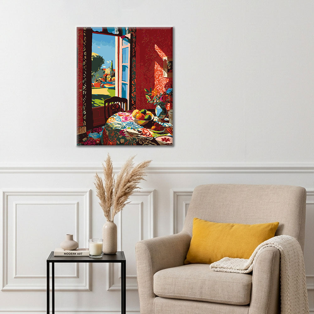 El Comedor Rojo - Pintura por Números