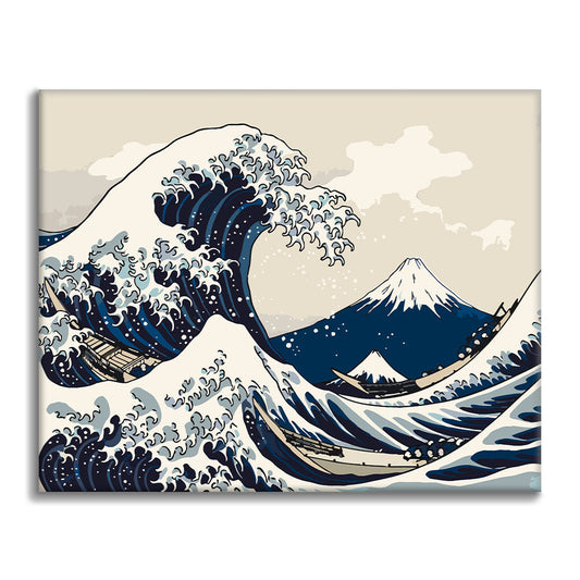 Olas y barcos - Pintura por números