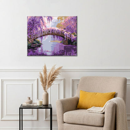 Tranquilidad de Glicinias - Pintura por Números