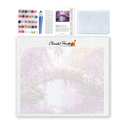 Tranquilidad de Glicinias - Pintura por Números