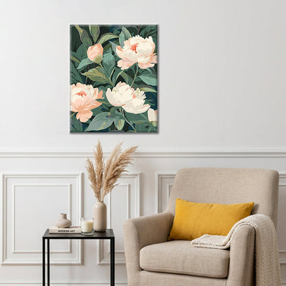 Peonía Art Nouveau - Pintura por números