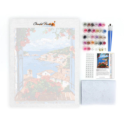Geranios para balcón - Pintura por números